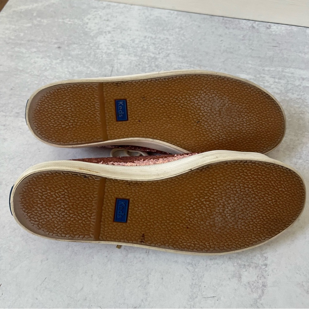 Kate Spade Keds Pink Glitter Sneakers 8.5 - Picture 6 of 7